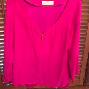 NWOT. Amanda Uprichard fuchsia top. Size small